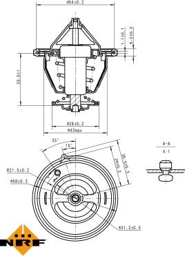 NRF 725132 - Thermostat, coolant www.parts5.com