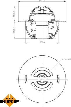 NRF 725129 - Термостат, охлаждающая жидкость www.parts5.com