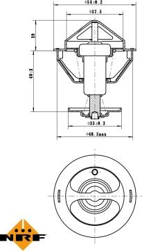 NRF 725200 - Thermostat, coolant www.parts5.com