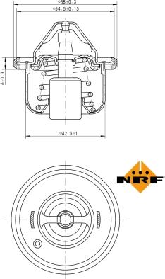 NRF 725208 - Термостат, охлаждающая жидкость www.parts5.com