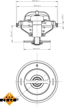 NRF 725216 - Thermostat, Kühlmittel www.parts5.com