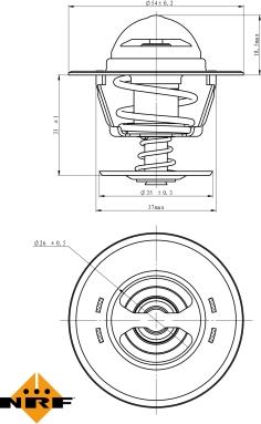 NRF 725213 - Thermostat, coolant www.parts5.com