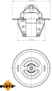 NRF 725212 - Thermostat, coolant www.parts5.com