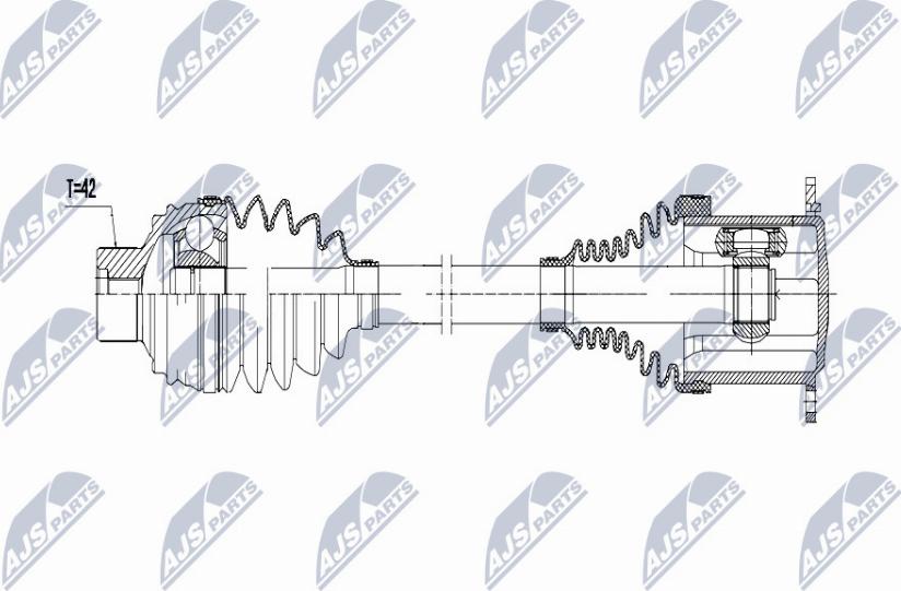 NTY NPW-AU-009 - Tahrik mili www.parts5.com