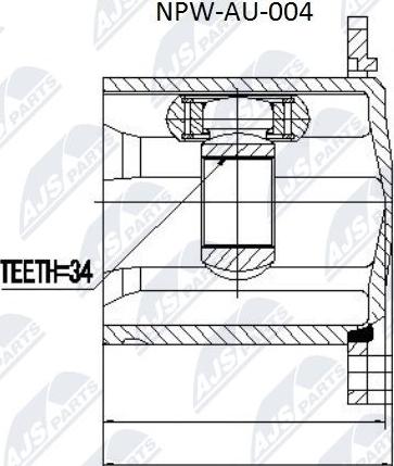 NTY NPW-AU-004 - Kompletan kardan, pogonsko vratilo www.parts5.com