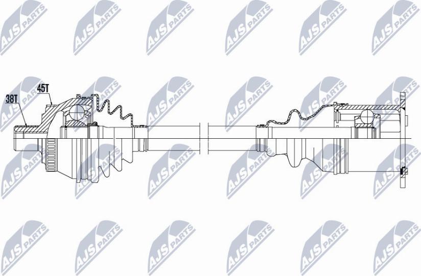 NTY NPW-AU-015 - Drive Shaft www.parts5.com