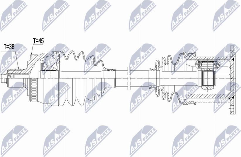 NTY NPW-AU-029 - Hnací hriadeľ www.parts5.com