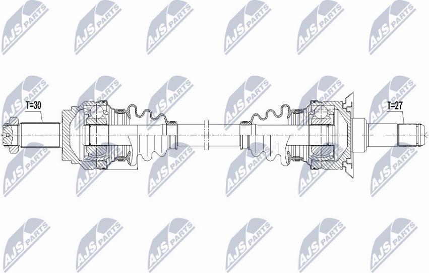 NTY NPW-BM-097 - Hajtótengely www.parts5.com