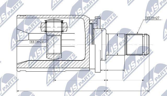 NTY NPW-BM-032 - Juego de articulación, árbol de transmisión www.parts5.com