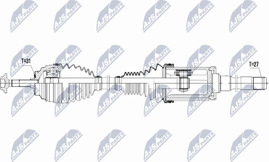 NTY NPW-BM-027 - Árbol de transmisión www.parts5.com