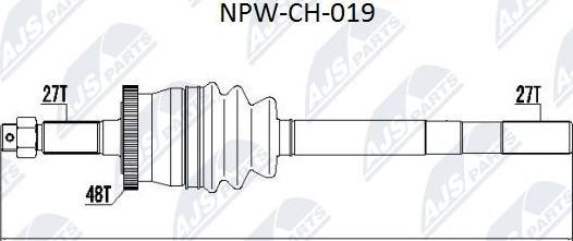 NTY NPW-CH-019 - Drive Shaft parts5.com