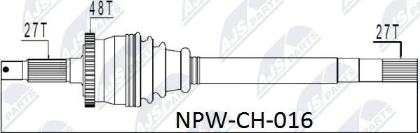 NTY NPW-CH-016 - Drive Shaft www.parts5.com