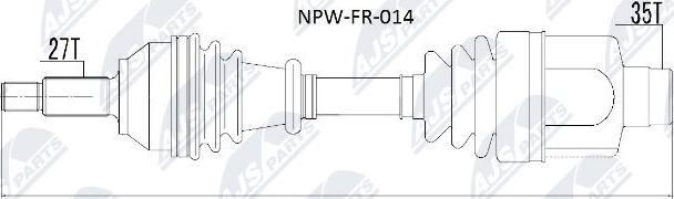 NTY NPW-FR-014 - Drive Shaft www.parts5.com