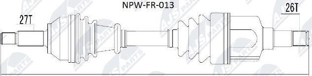 NTY NPW-FR-013 - Drive Shaft www.parts5.com