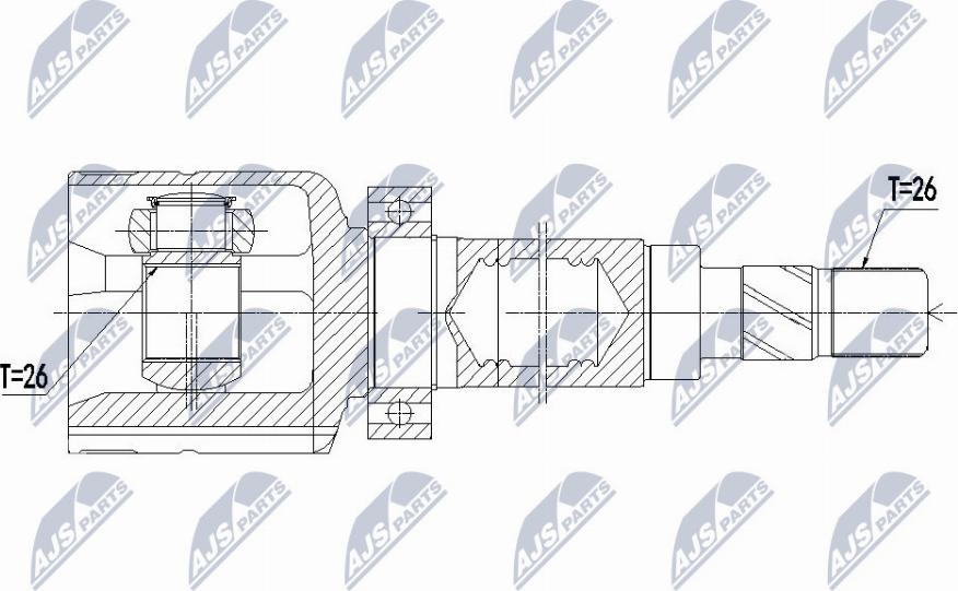 NTY NPW-FR-083 - Zgibni lezaj, pogonska gred www.parts5.com