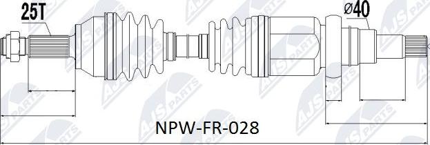 NTY NPW-FR-028 - Vetoakseli www.parts5.com