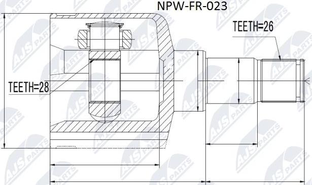 NTY NPW-FR-023 - Joint Kit, drive shaft parts5.com