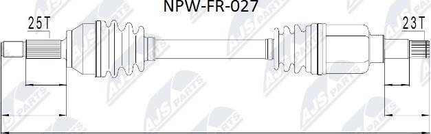 NTY NPW-FR-027 - Drive Shaft www.parts5.com