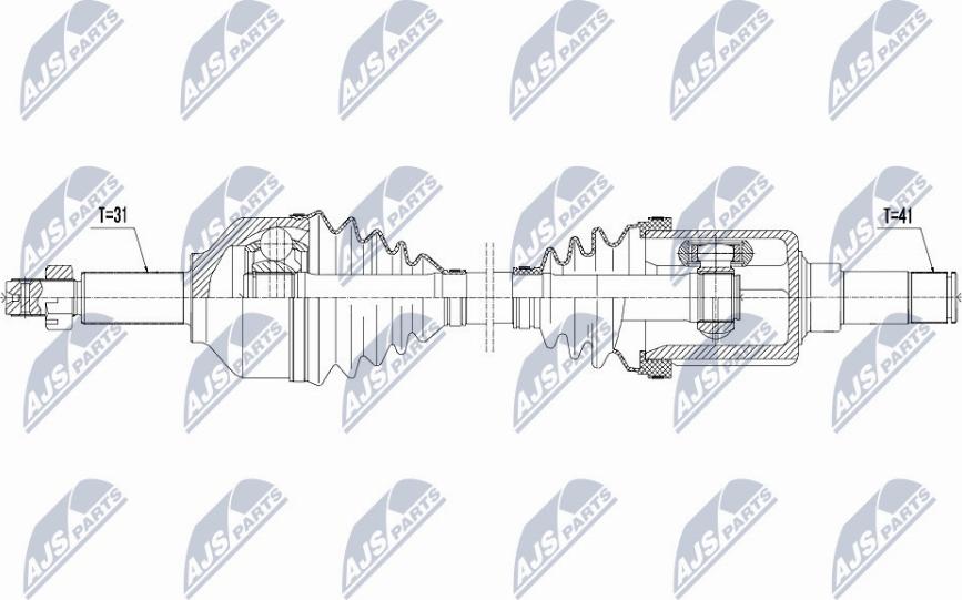 NTY NPW-FR-075 - Drive Shaft www.parts5.com