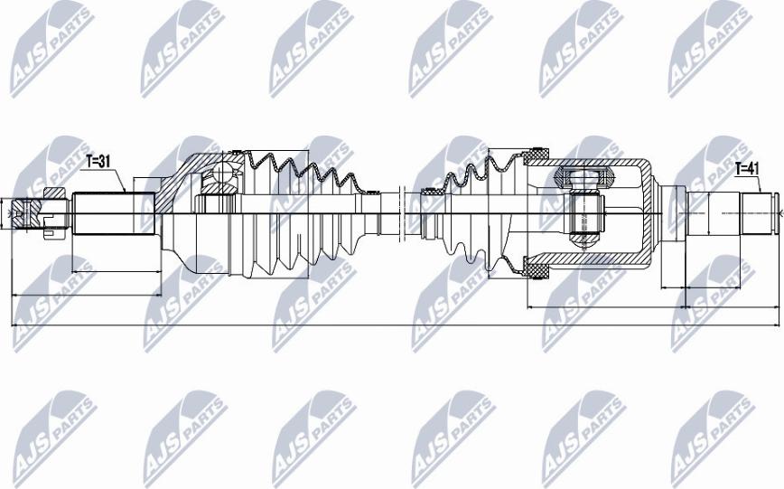 NTY NPW-FR-073 - Drive Shaft www.parts5.com