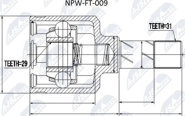 NTY NPW-FT-009 - Jeu de joints, arbre de transmission www.parts5.com