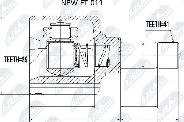 NTY NPW-FT-011 - Set articulatie, planetara www.parts5.com