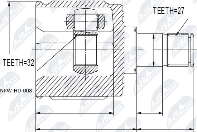 NTY NPW-HD-008 - Kompletan kardan, pogonsko vratilo www.parts5.com