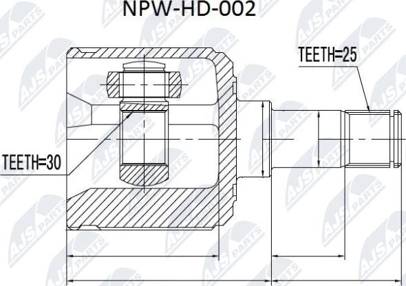 NTY NPW-HD-002 - Kompletan kardan, pogonsko vratilo www.parts5.com