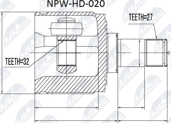 NTY NPW-HD-020 - Jeu de joints, arbre de transmission www.parts5.com