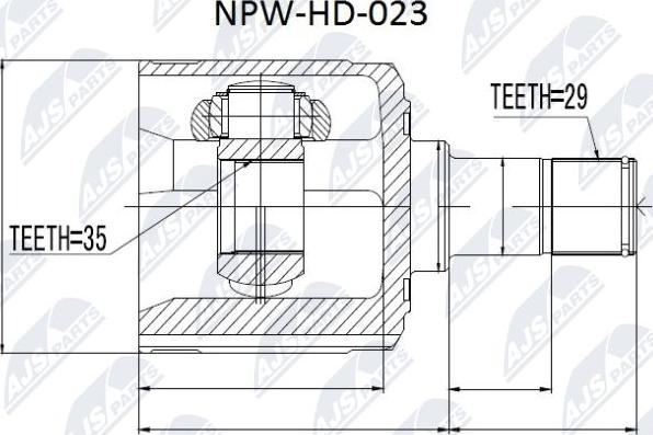 NTY NPW-HD-023 - Gelenksatz, Antriebswelle www.parts5.com