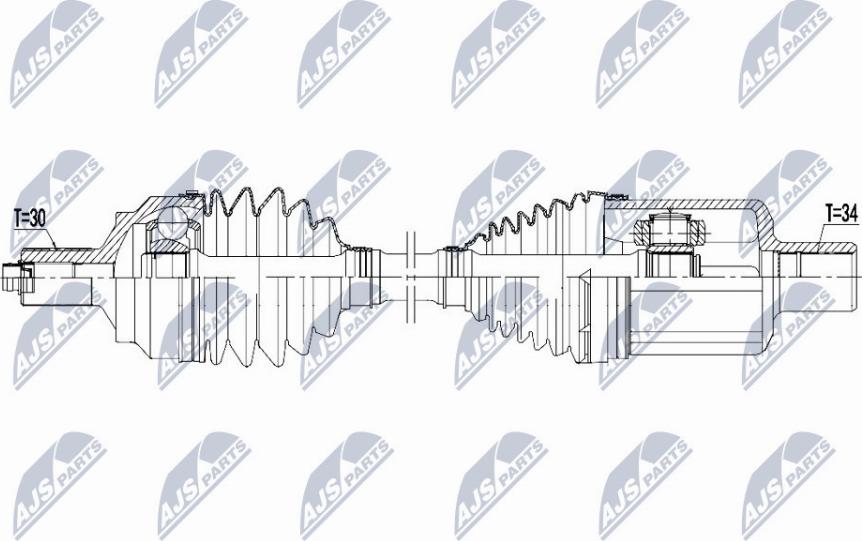 NTY NPW-ME-096 - Arbre de transmission www.parts5.com