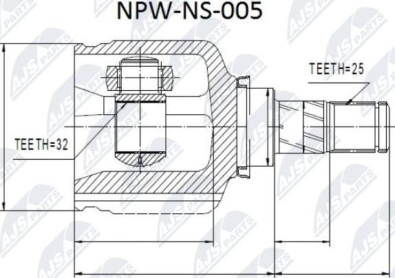 NTY NPW-NS-005 - Joint Kit, drive shaft www.parts5.com