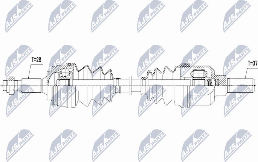 NTY NPW-PE-039 - Árbol de transmisión www.parts5.com