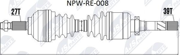 NTY NPW-RE-008 - Antriebswelle www.parts5.com