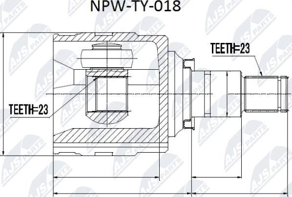 NTY NPW-TY-018 - Set articulatie, planetara www.parts5.com