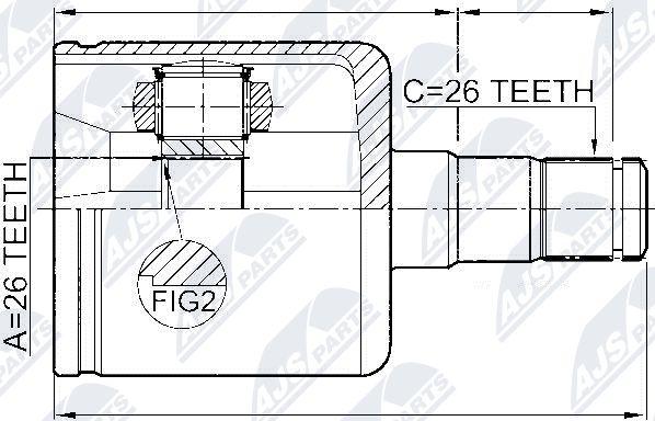 NTY NPW-VV-003 - Nivelsarja, vetoakseli www.parts5.com