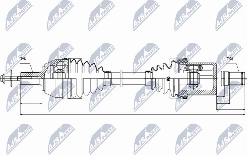 NTY NPW-VV-023 - Hnací hřídel www.parts5.com