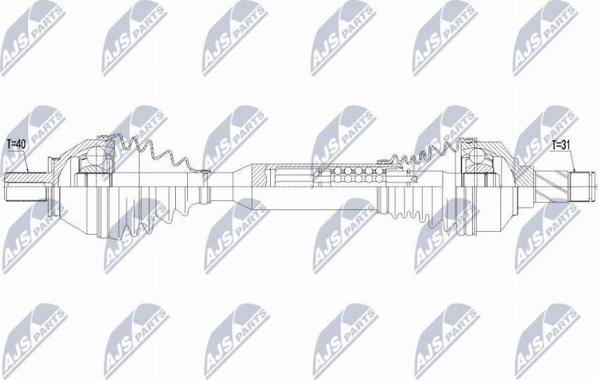 NTY NPW-VV-103 - Árbol de transmisión www.parts5.com