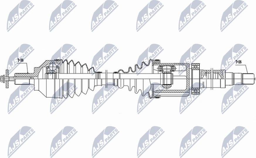 NTY NPW-VV-138 - Arbre de transmission www.parts5.com