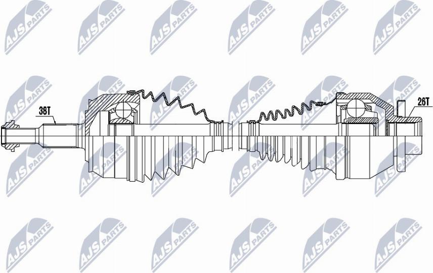 NTY NPW-VW-046 - Pogonsko vratilo www.parts5.com