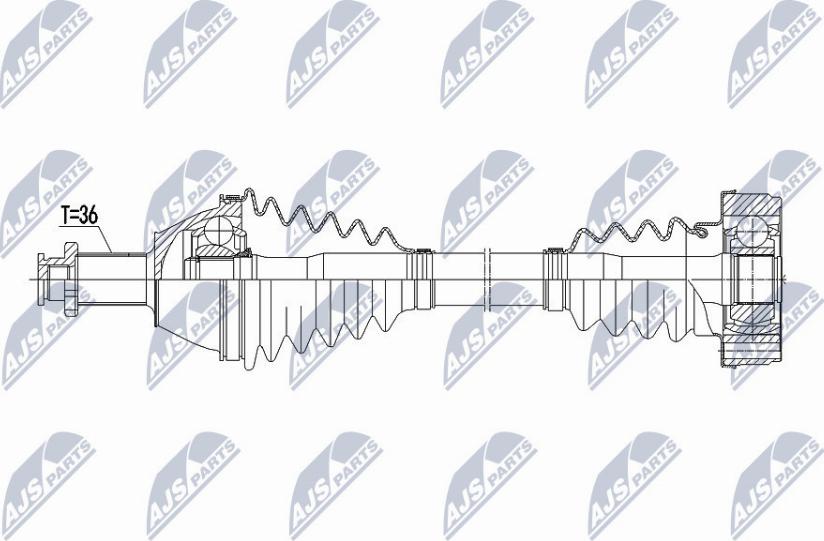 NTY NPW-VW-069 - Pogonsko vratilo www.parts5.com