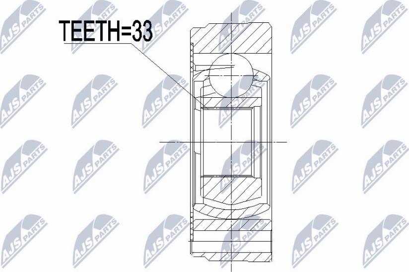 NTY NPW-VW-068 - Nivelsarja, vetoakseli www.parts5.com