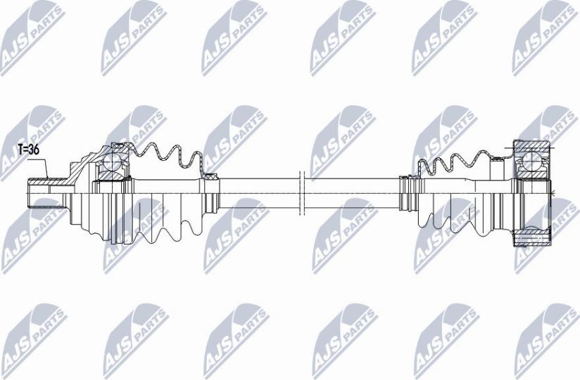 NTY NPW-VW-067 - Árbol de transmisión www.parts5.com