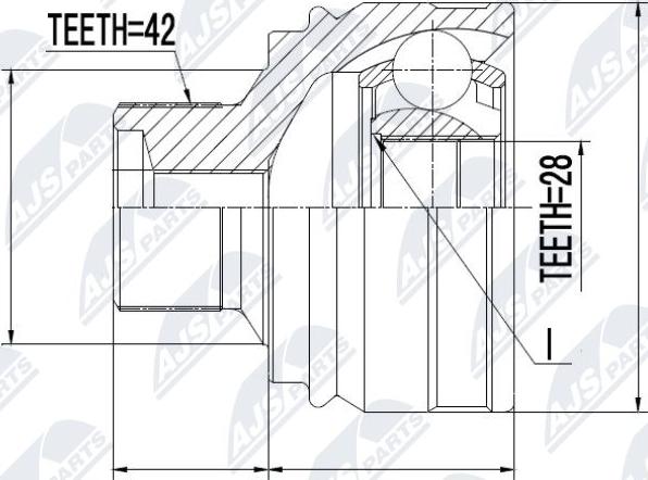 NTY NPZ-AU-054 - Csuklókészlet, hajtótengely www.parts5.com