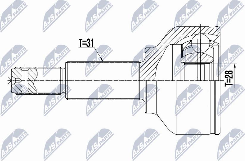 NTY NPZ-FR-052 - Set articulatie, planetara www.parts5.com