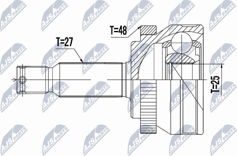 NTY NPZ-HY-517 - Joint Kit, drive shaft www.parts5.com