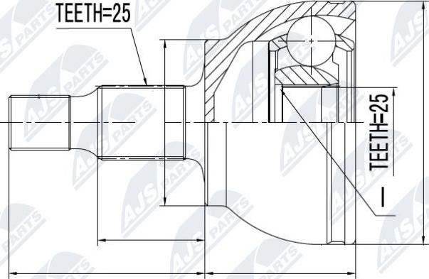 NTY NPZ-ME-007 - Juego de articulación, árbol de transmisión www.parts5.com