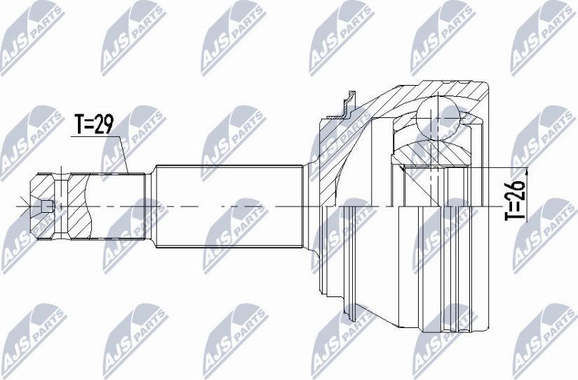 NTY NPZ-NS-092 - Set articulatie, planetara www.parts5.com