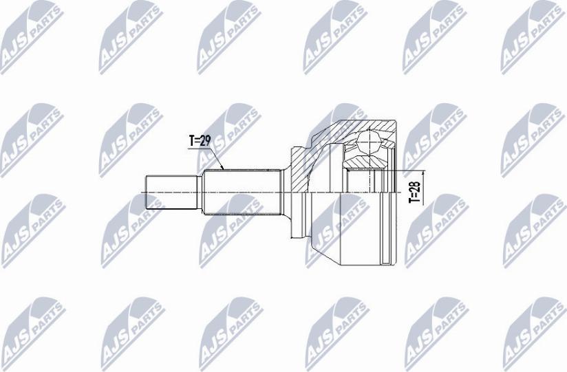 NTY NPZ-PL-041 - Joint Kit, drive shaft www.parts5.com