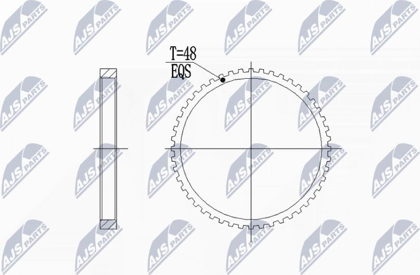 NTY NZA-VV-002 - Senzorski prsten, ABS www.parts5.com